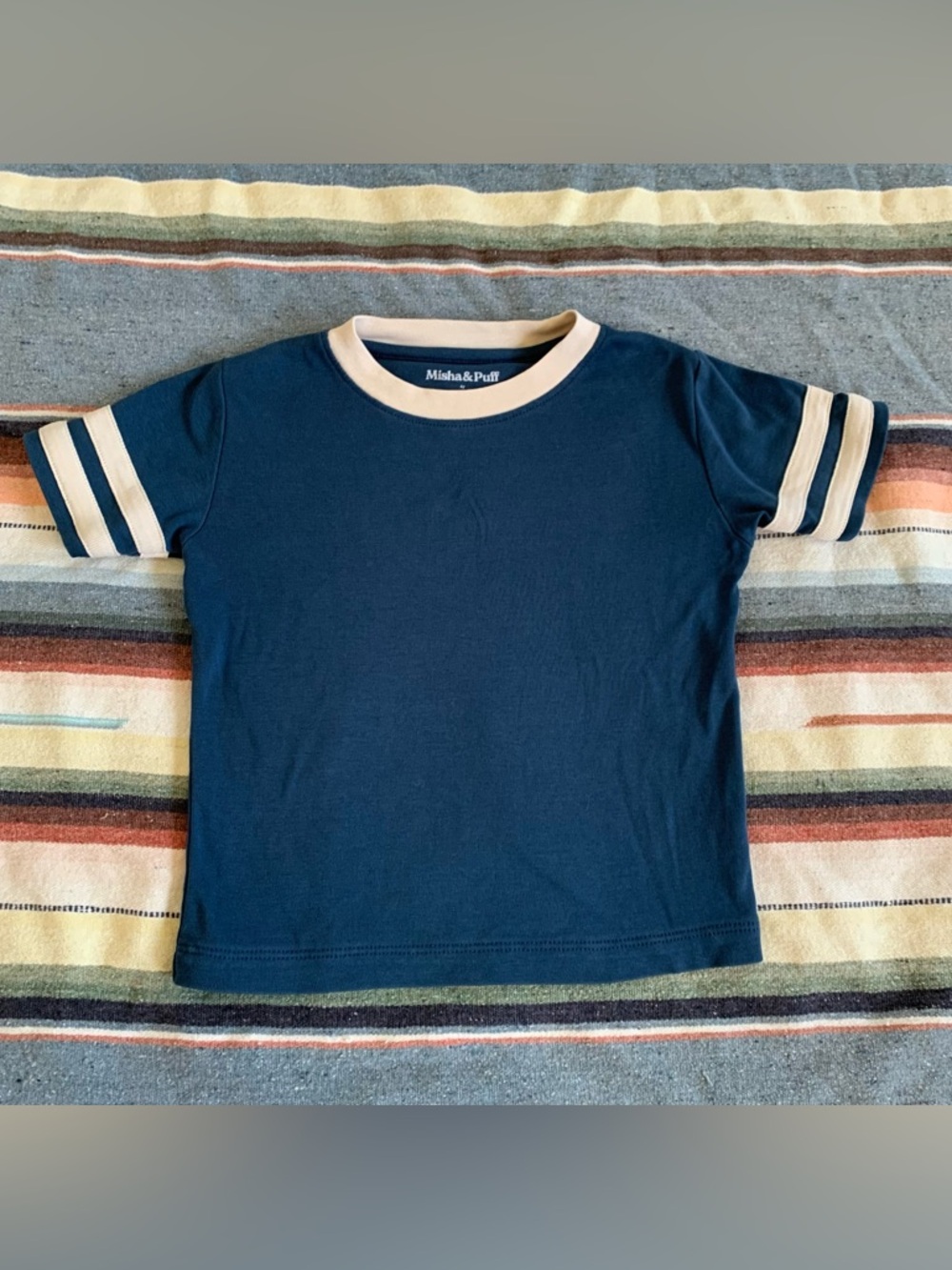 Misha & Puff Rec Tee Navy Pima Cotton 4T